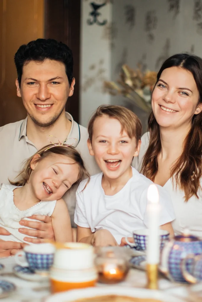 probation revocation hearing smiling family in kitchen