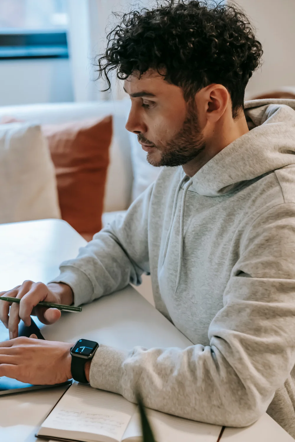 man on computer 
