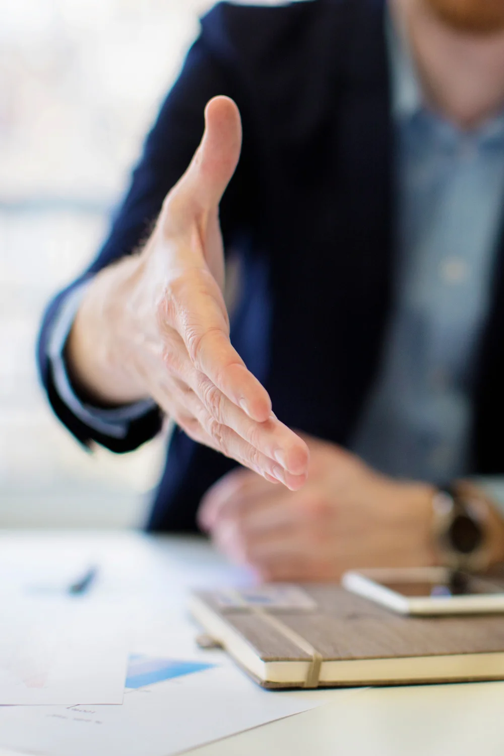 man shaking hands